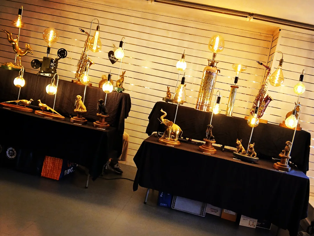Vintage lighting at The Walk's Retro & Vintage Market