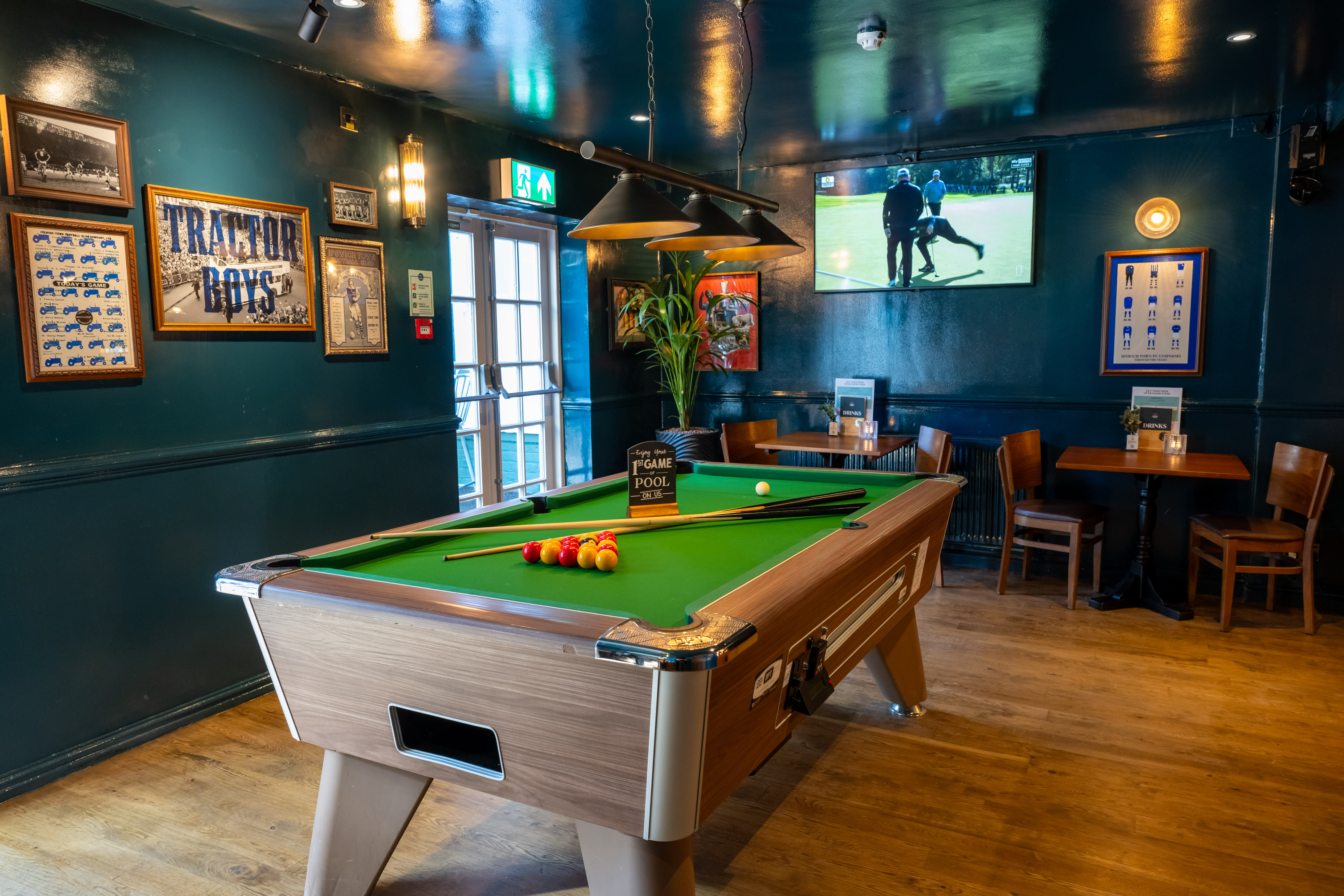 There's a brand new pool table and TVs showing live sport throughout
