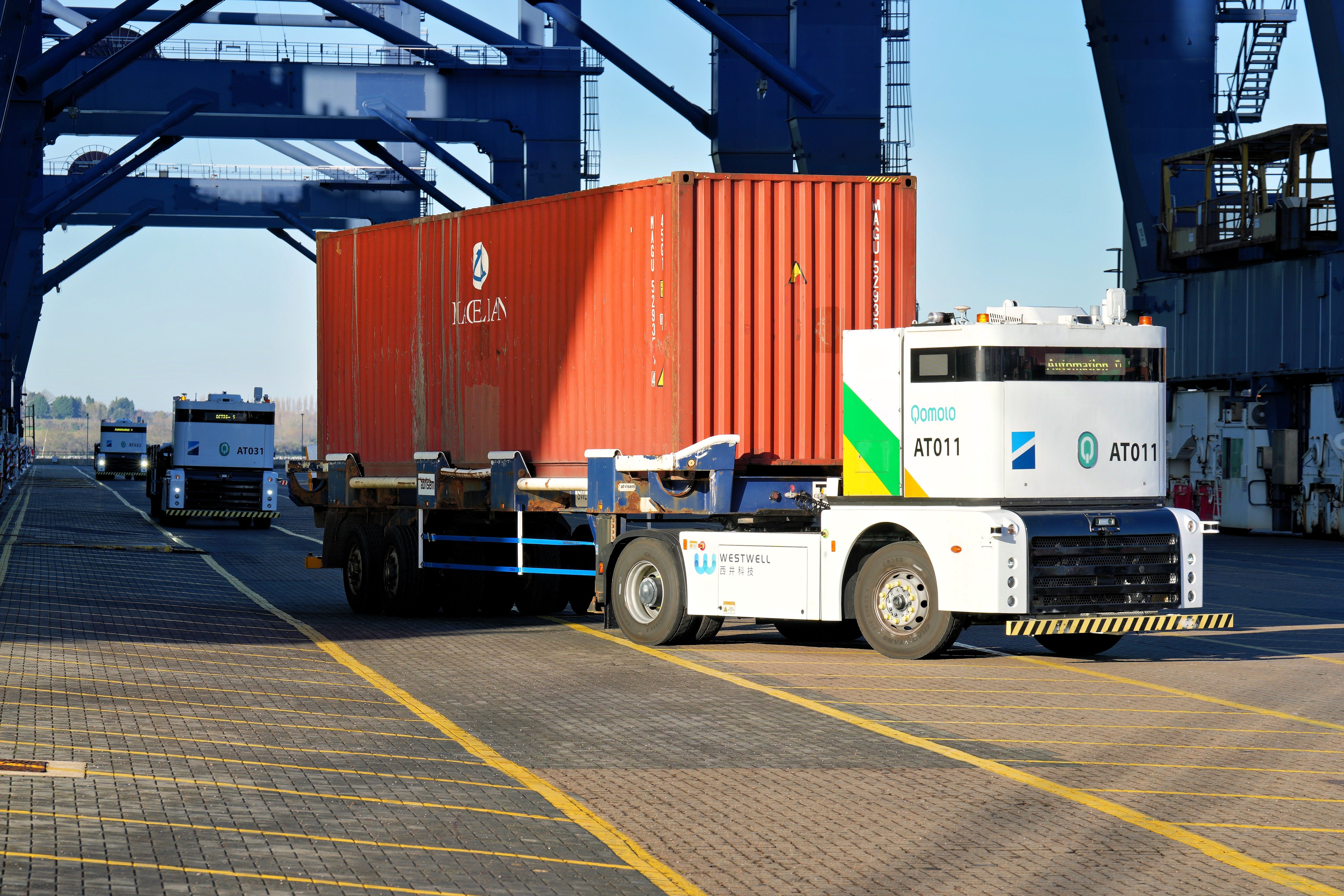 Autonomous lorry in operation