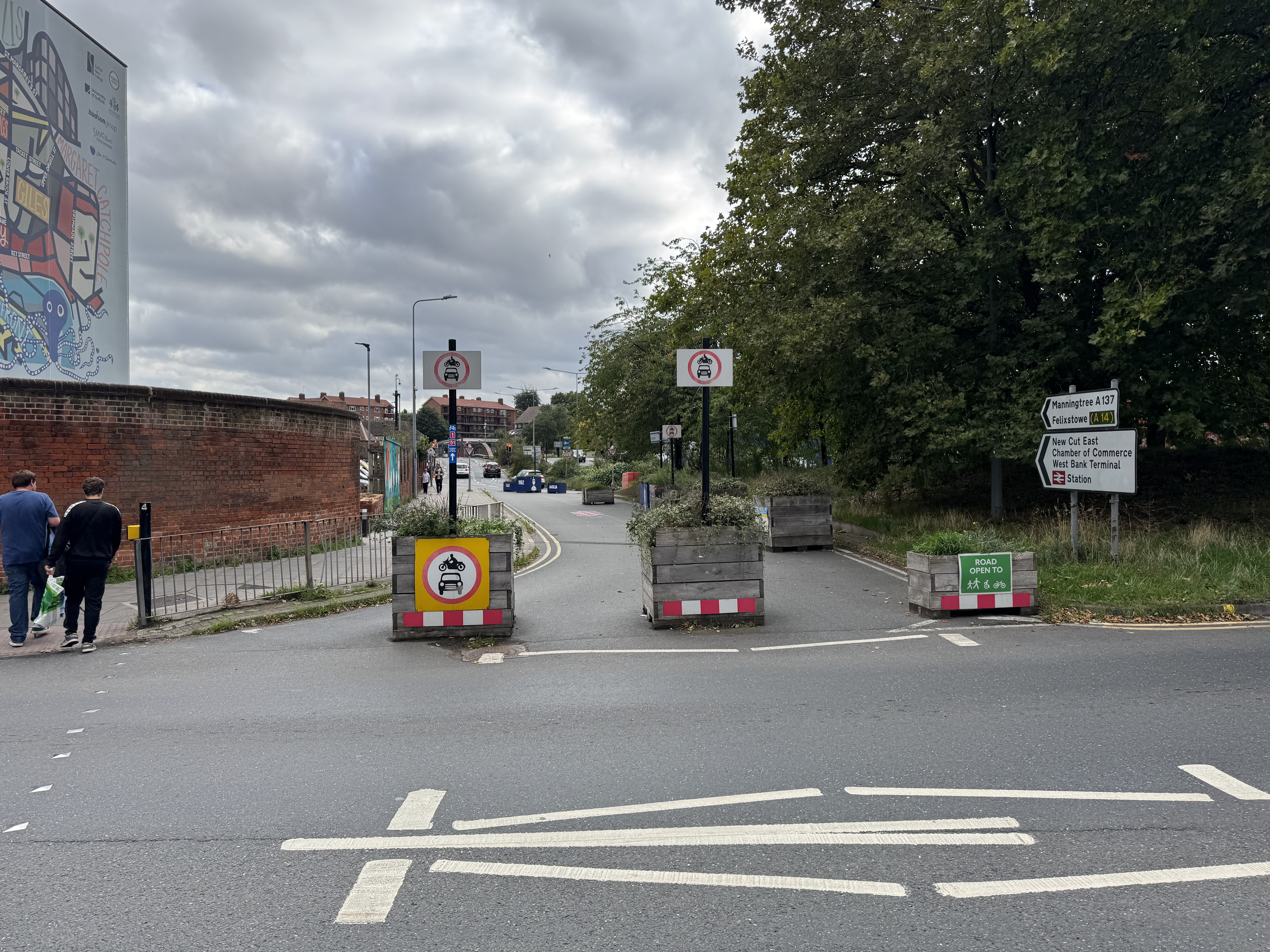 The pedestrian crossing on College Street will be aligned with the footpath connecting St Peter’s Street and Bridge Street