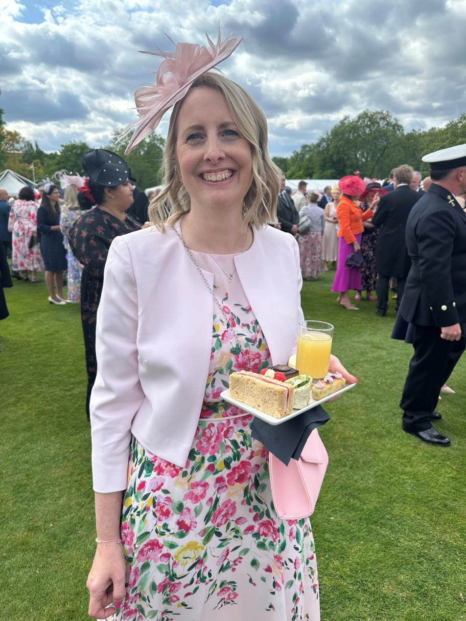 Julie Kerridge at the Royal Garden Party