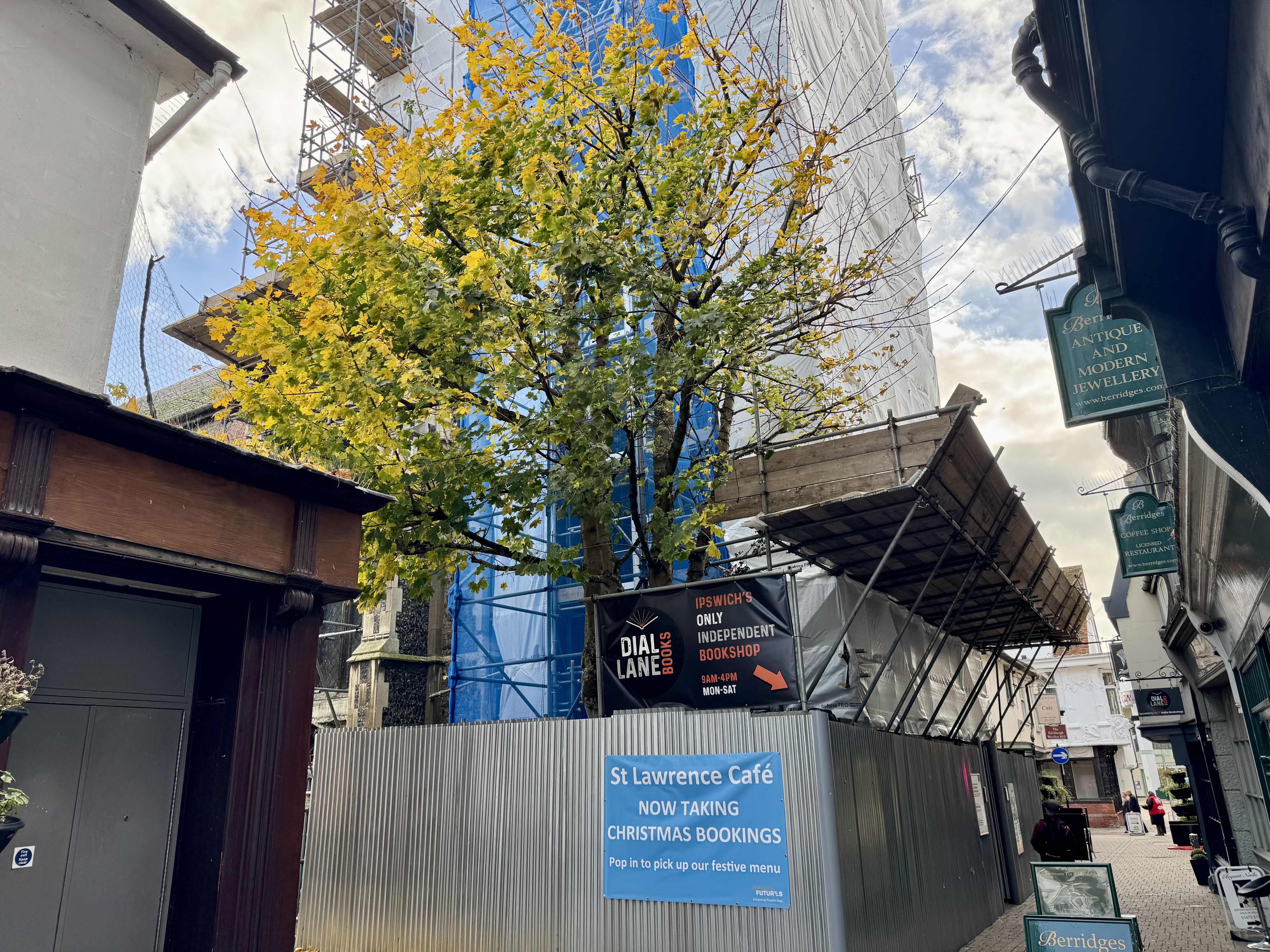 Businesses on Dial Lane are open as usual