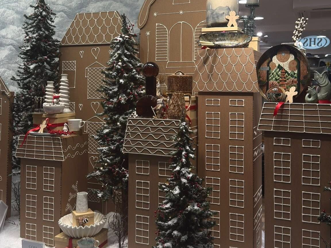 Coes Christmas window display 2025