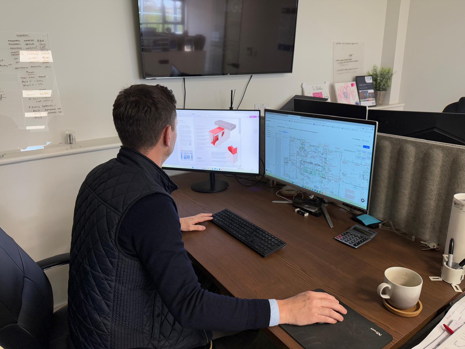 Man working at computer