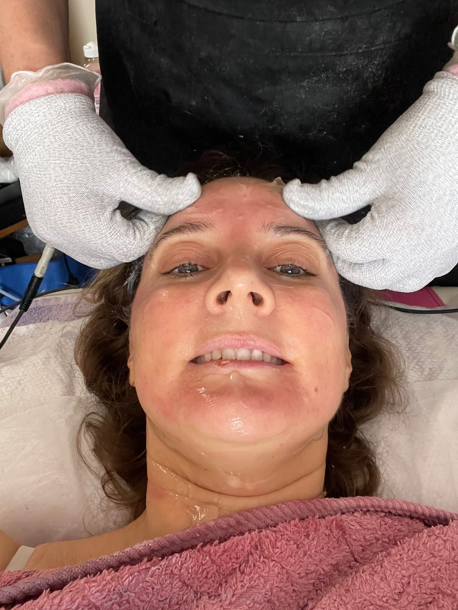 Woman getting beauty treatment