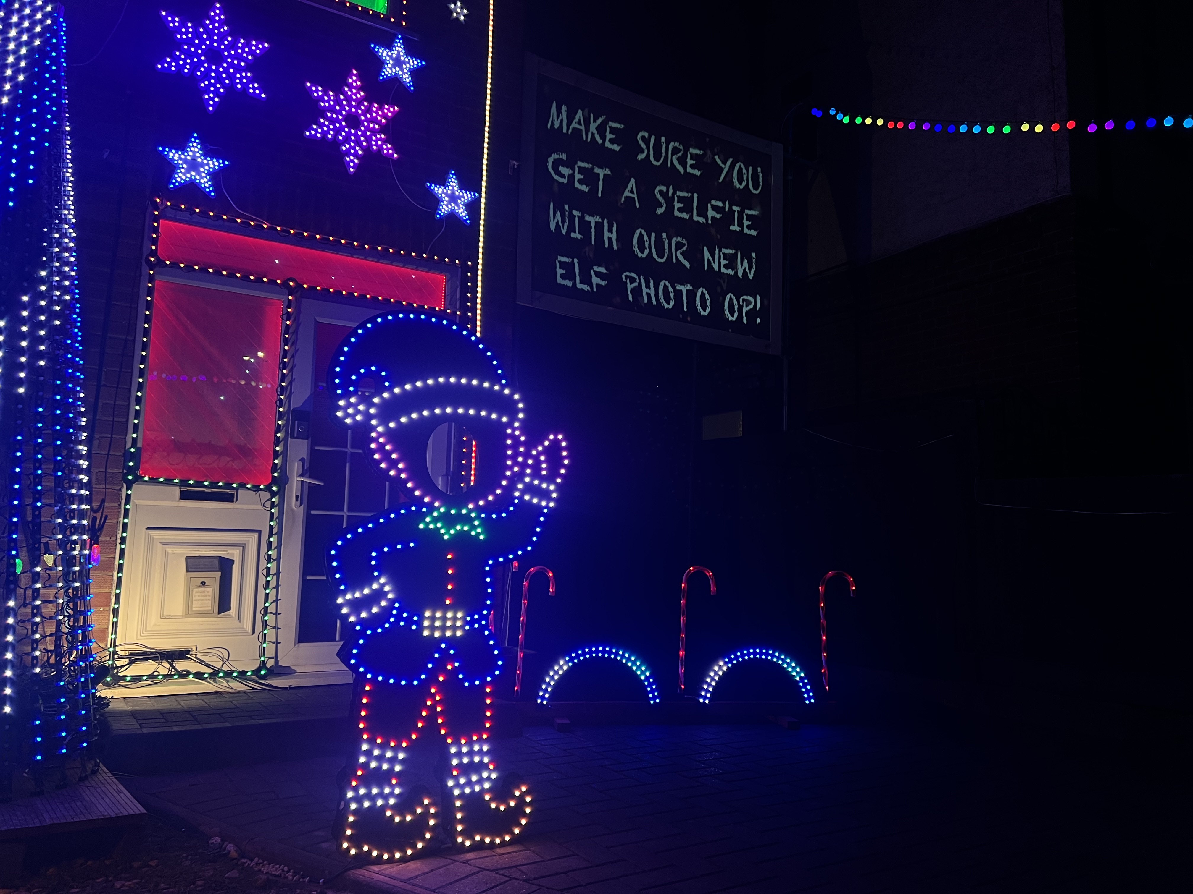 Christmas lights at house