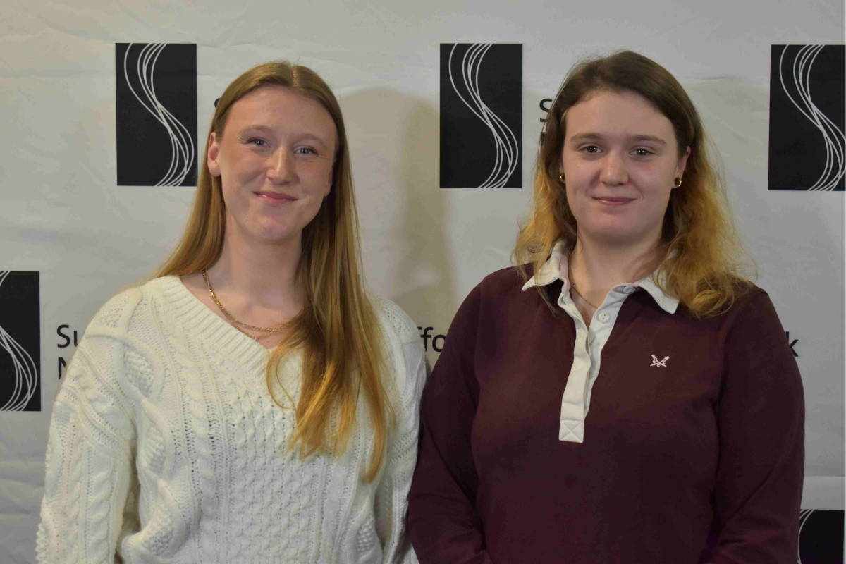 Gemma Moss and Jane Thorp at the annual Suffolk New College apprenticeship awards