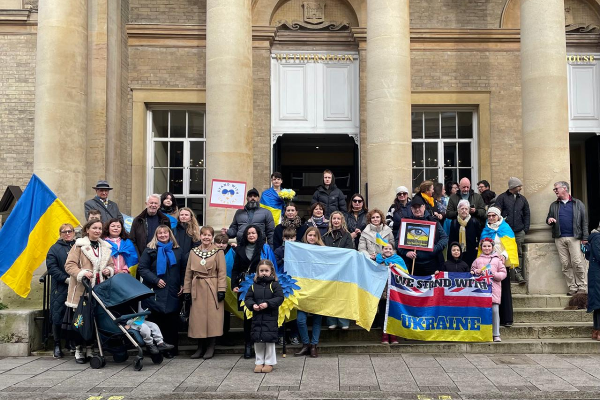 Rally for Ukraine in Bury St Edmunds