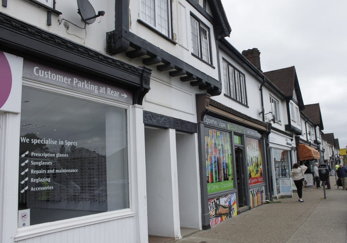 Shopping parade on Woodbridge Road East, Ipswich