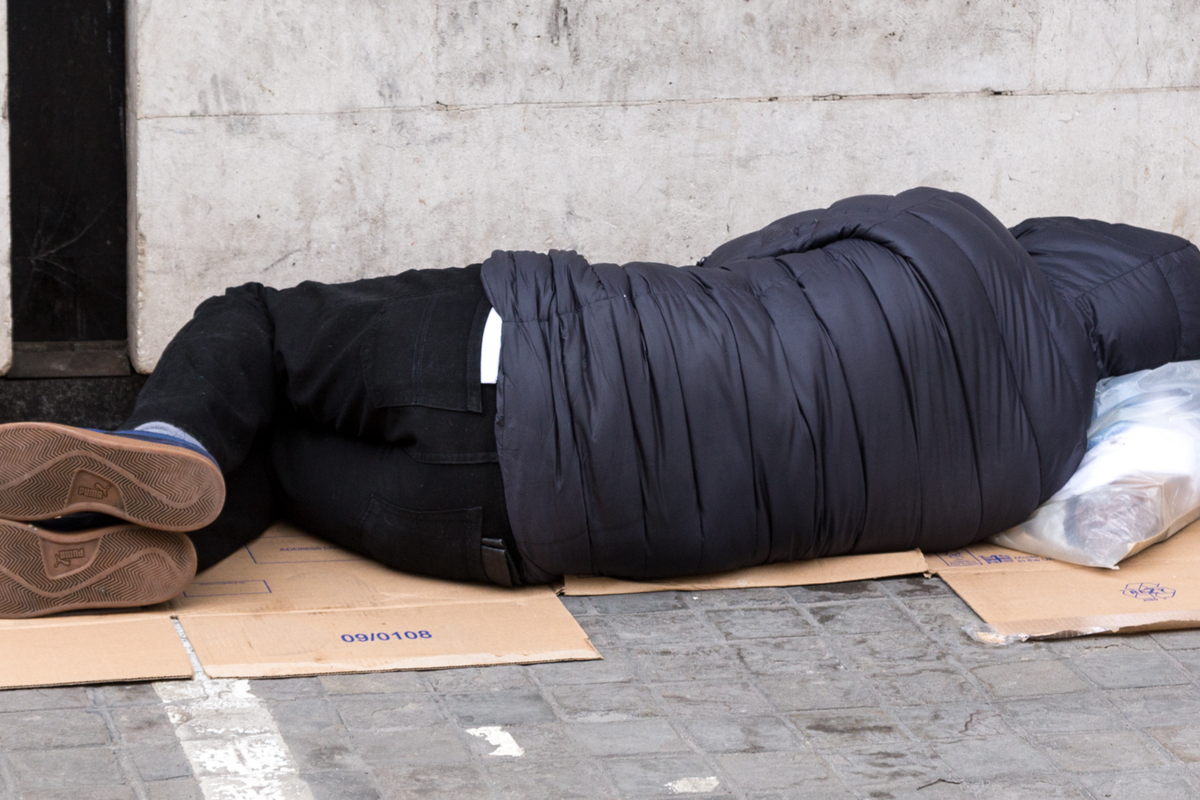 Man sleeping rough