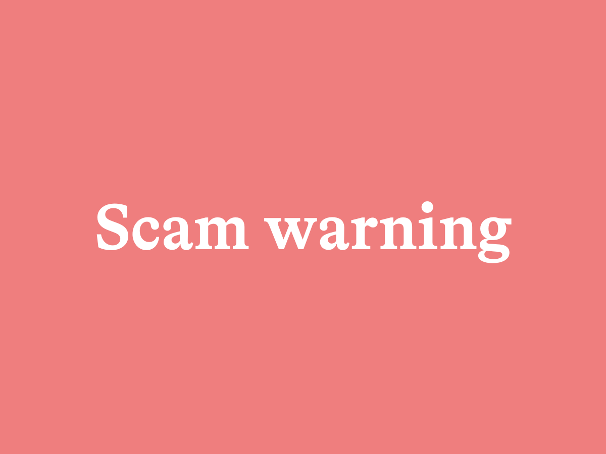 Scam warning