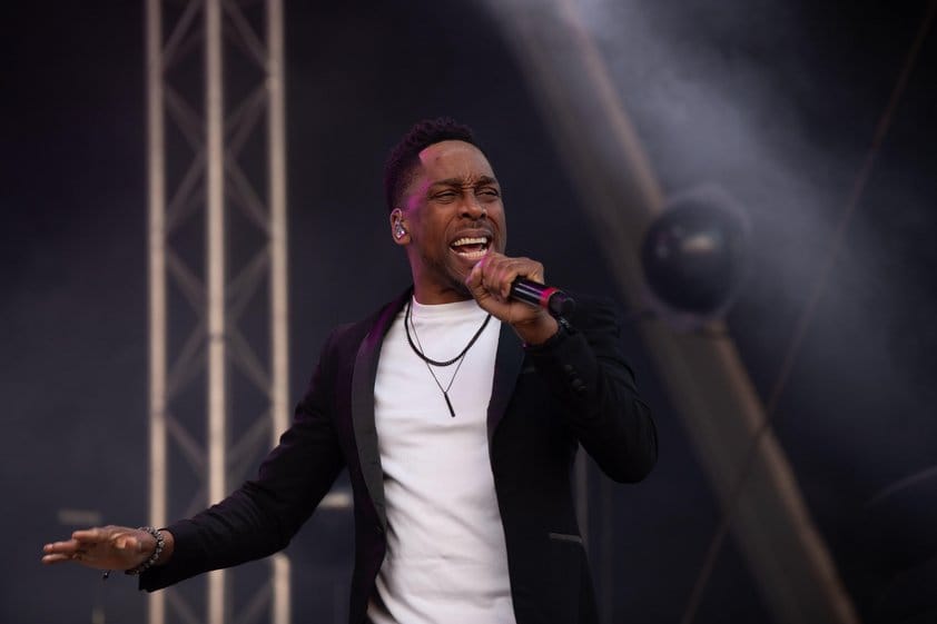 Lemar performs live at Manchester in 2024