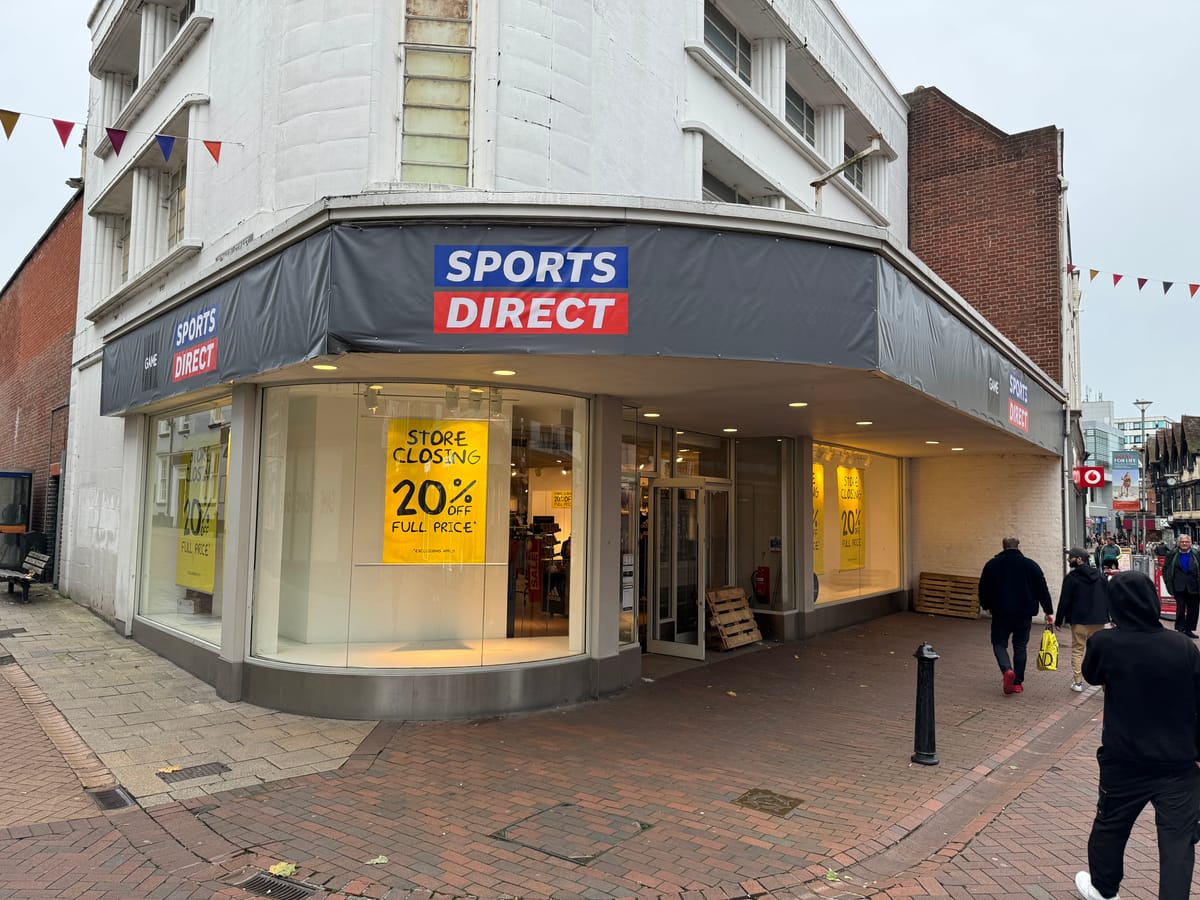 Temporary Sports Direct store on Tavern Street, Ipswich