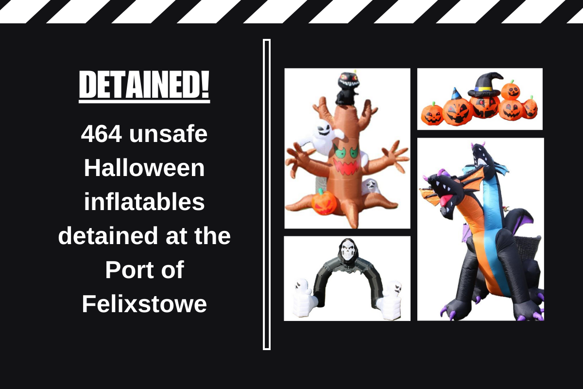 Detained Halloween costumes by Suffolk Trading Standards