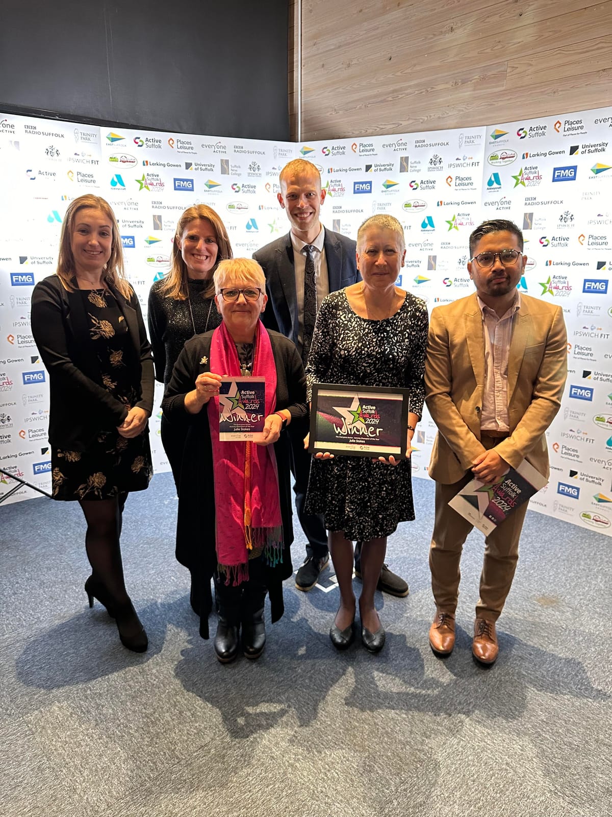 Julie Stokes was honoured at the Active Suffolk Awards 2024