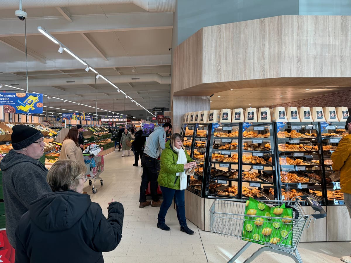 Inside Lidl on Anglia Retail Park in Ipswich