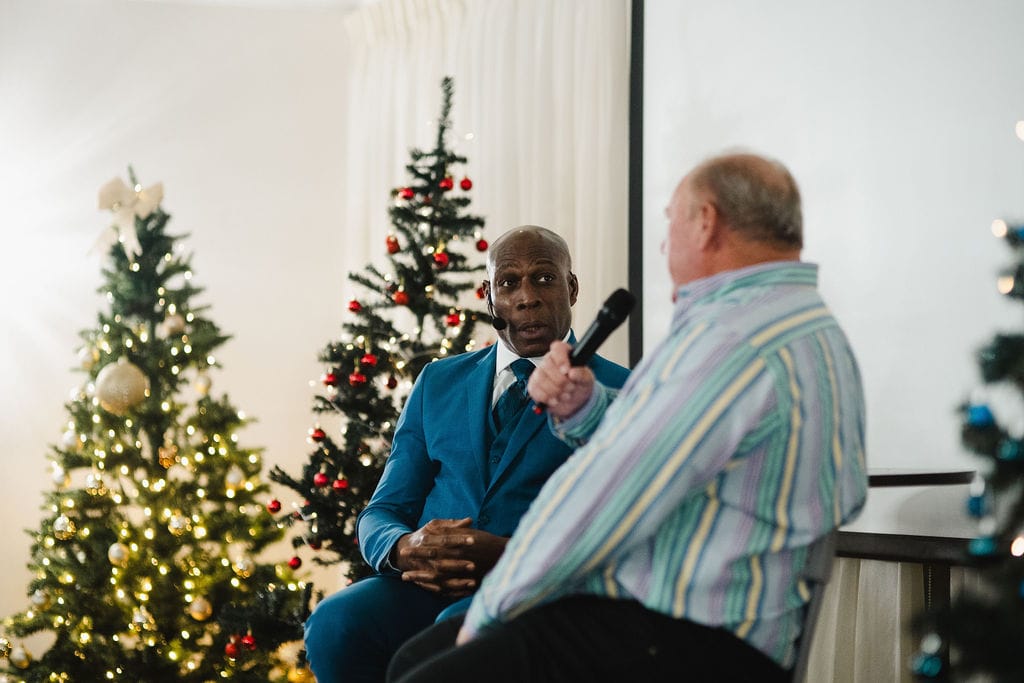 Frank Bruno and Alan Brazil