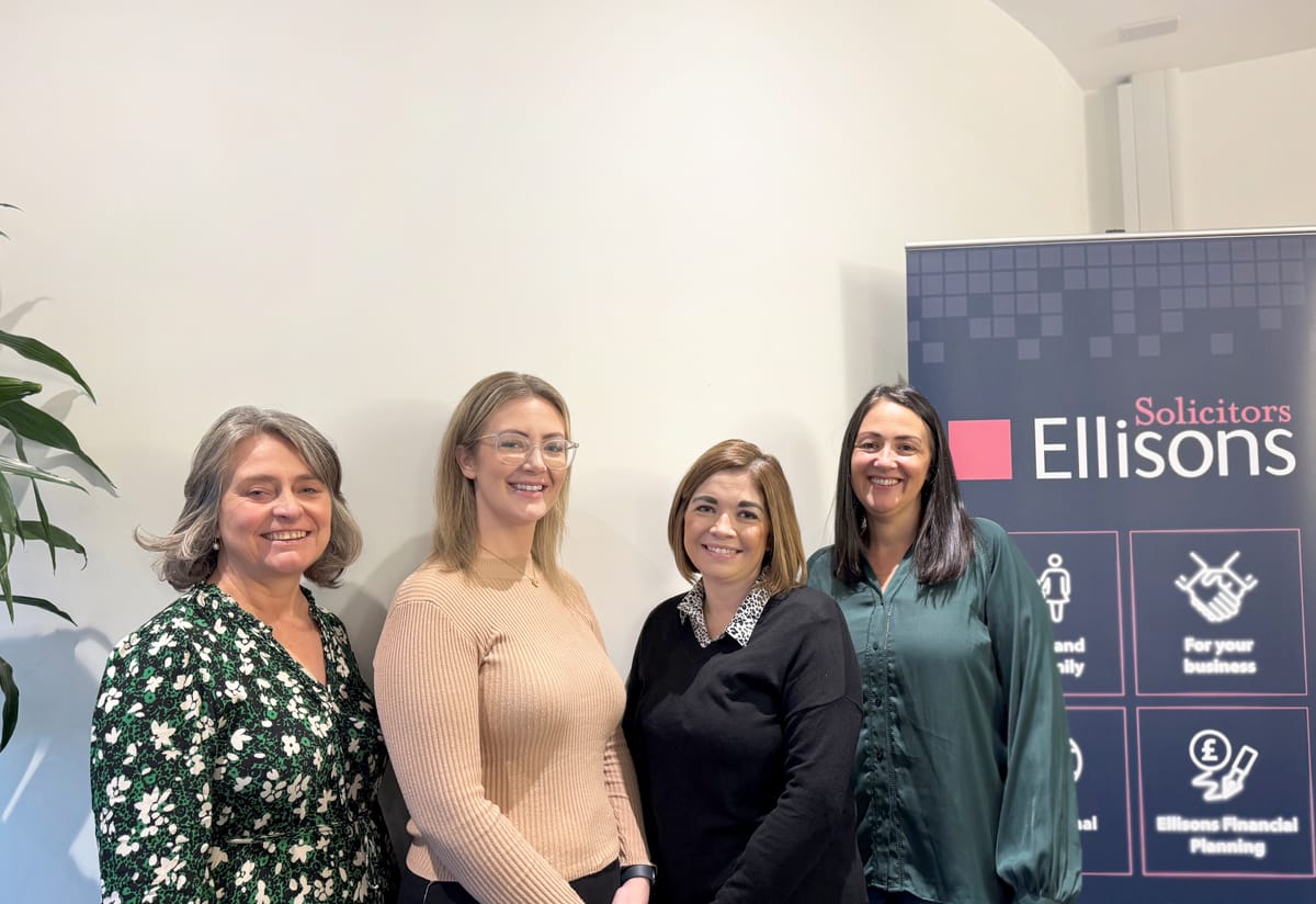 Members of Ellisons’ Family Law Team: Sally Ward, Samantha Chase and Samantha Markham and Lisa Dawson