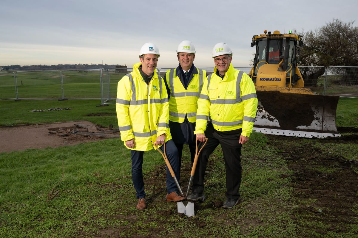 Phil Branton, Mick Thomas and Paul Rodwell at Felixstowe Ferry Golf Club