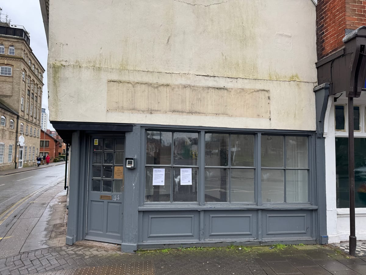 A commercial property on the corner of Tacket Street in Ipswich