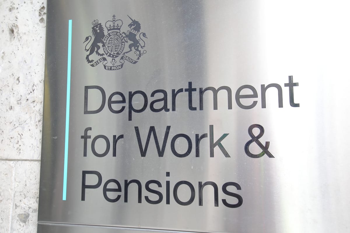 Department for Work and Pensions sign