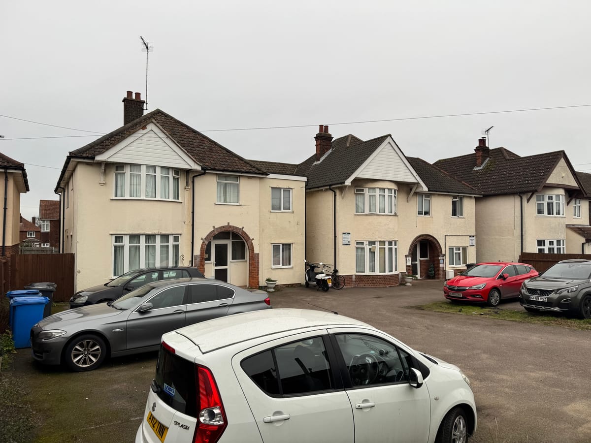 The former Warren Heath Care Home on Felixstowe Road in Ipswich is now operating as a HMO