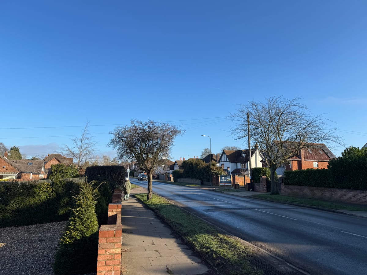 Henley Road on a sunny winter morning