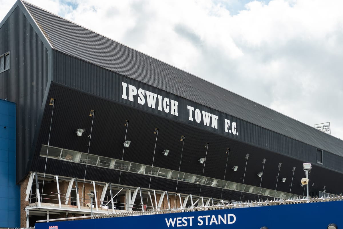 The West Stand at Portman Road in Ipswich