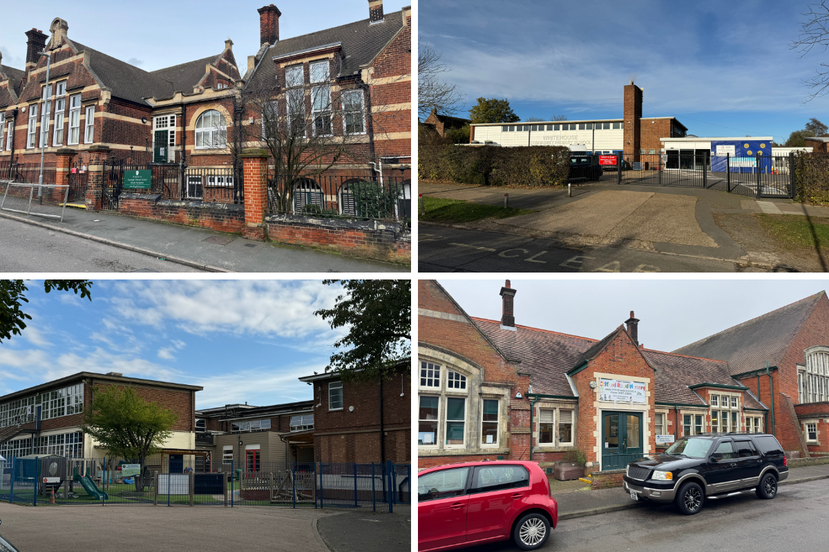 Ranelagh Primary, Whitehouse Primary, Beches Primary and Clifford Road Primary schools in Ipswich