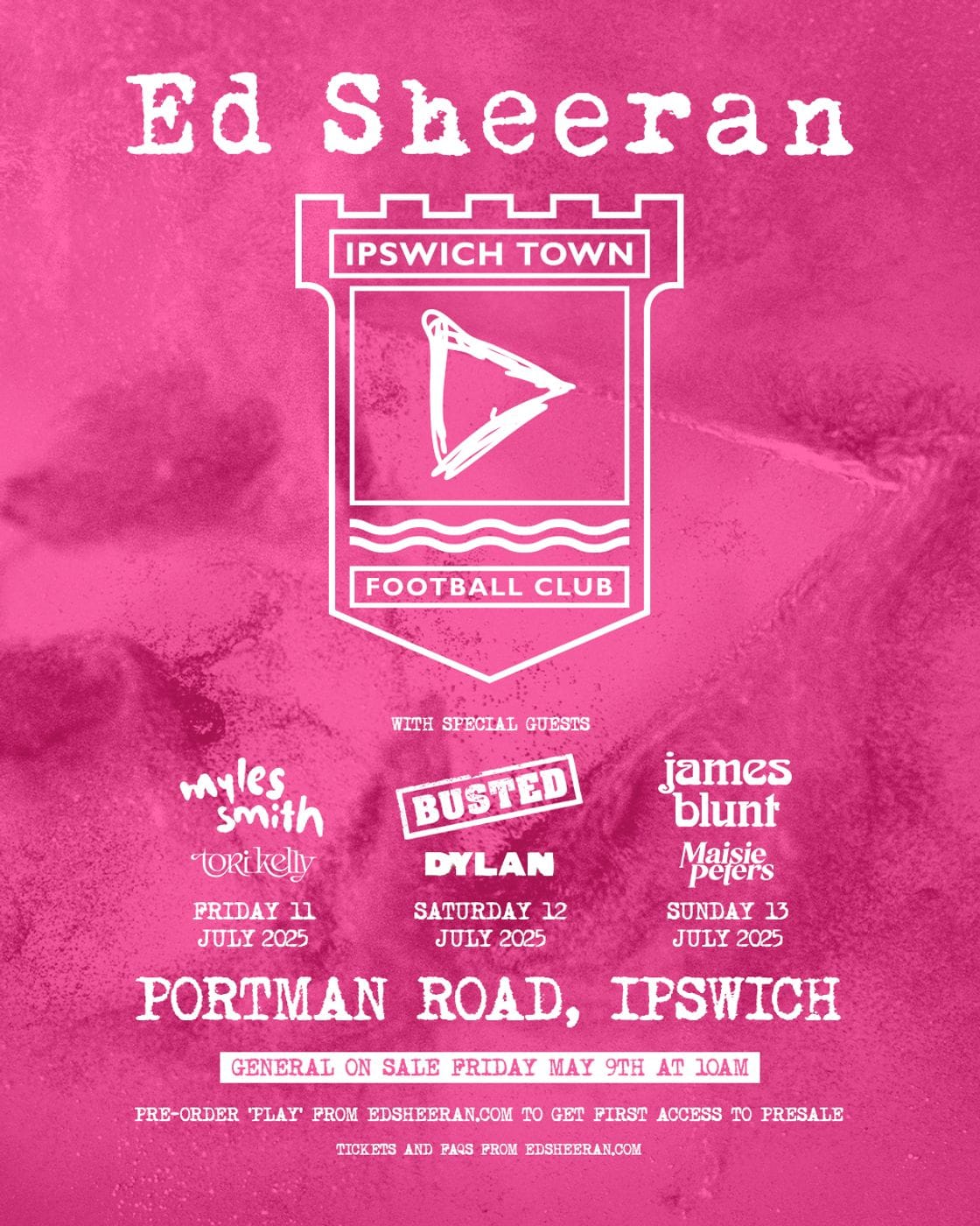 Ed Sheeran at Portman Road