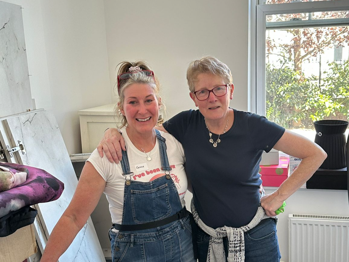 Dora Brown volunteers after completing a successful home transformation shift