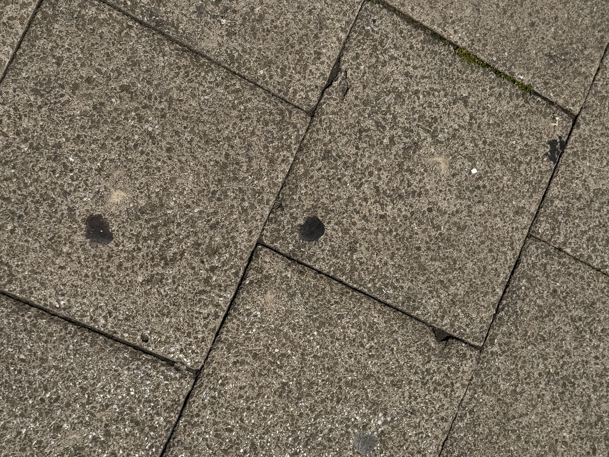 Gum on the pedestrianised high street in Ipswich