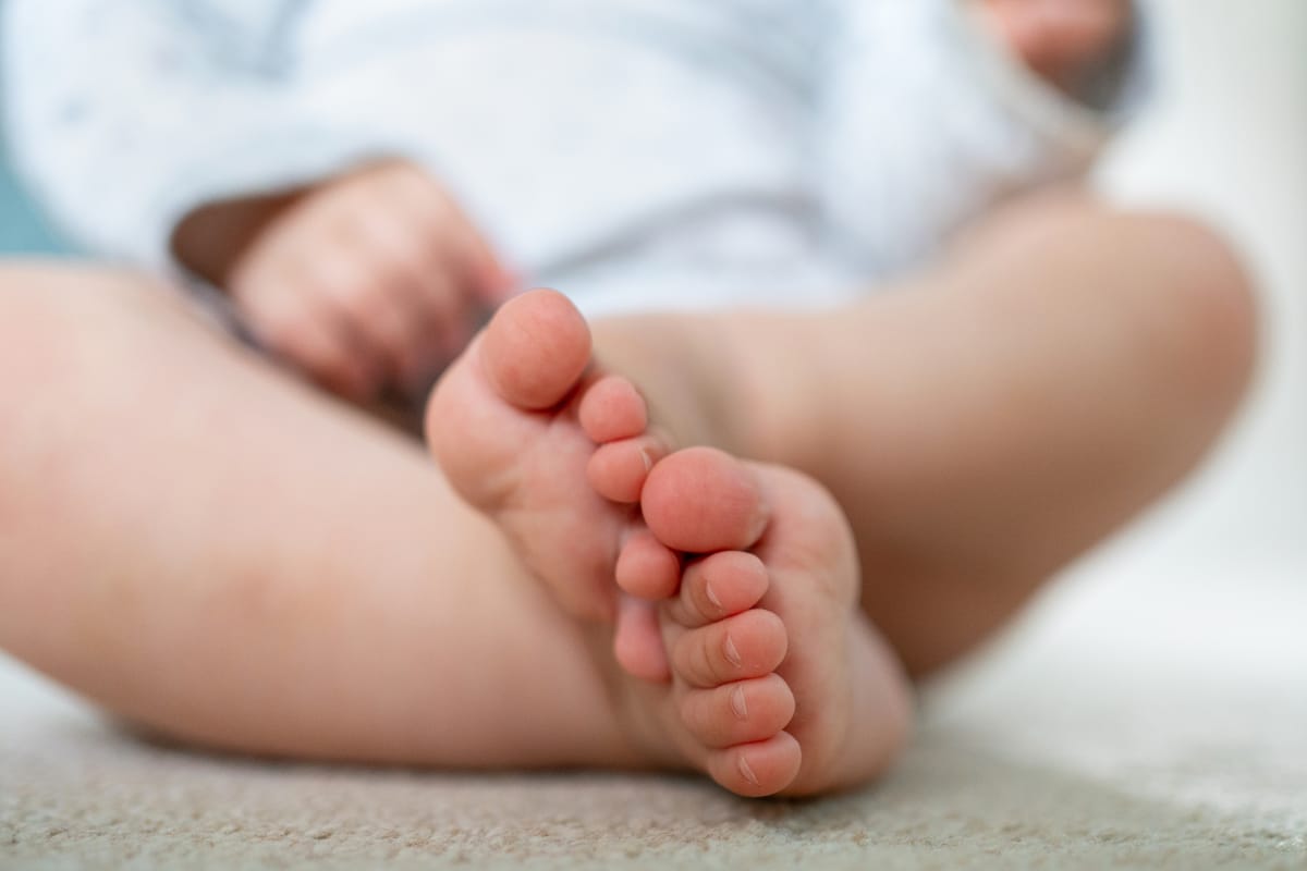 A baby's feet