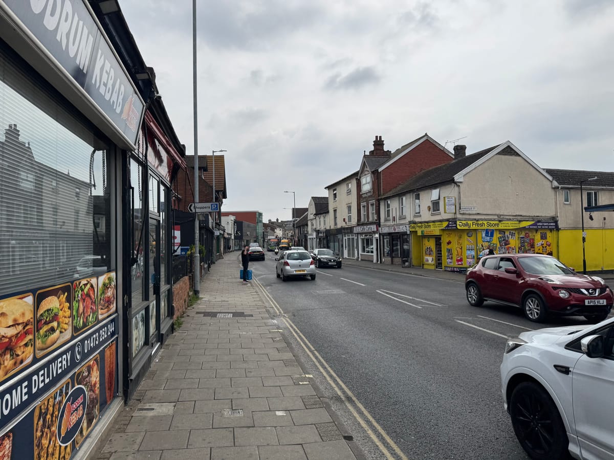 Norwich Road in Ipswich