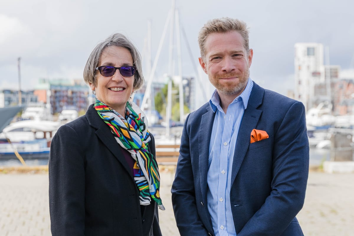 Dr Helen Pankhurst CBE and Zeb Soanes