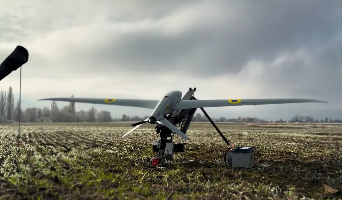 A Ukrspecsystems drone preparing for takeoff