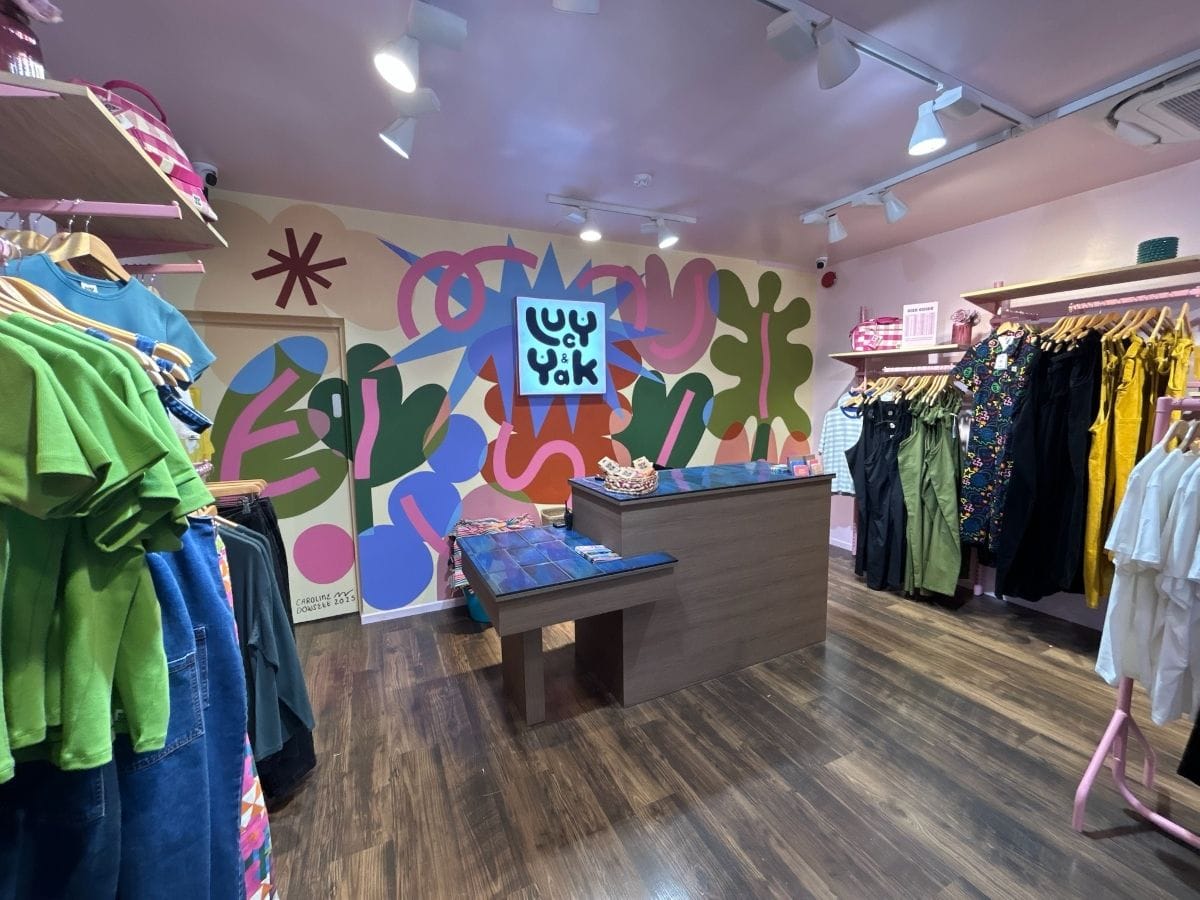 inside a clothing shop