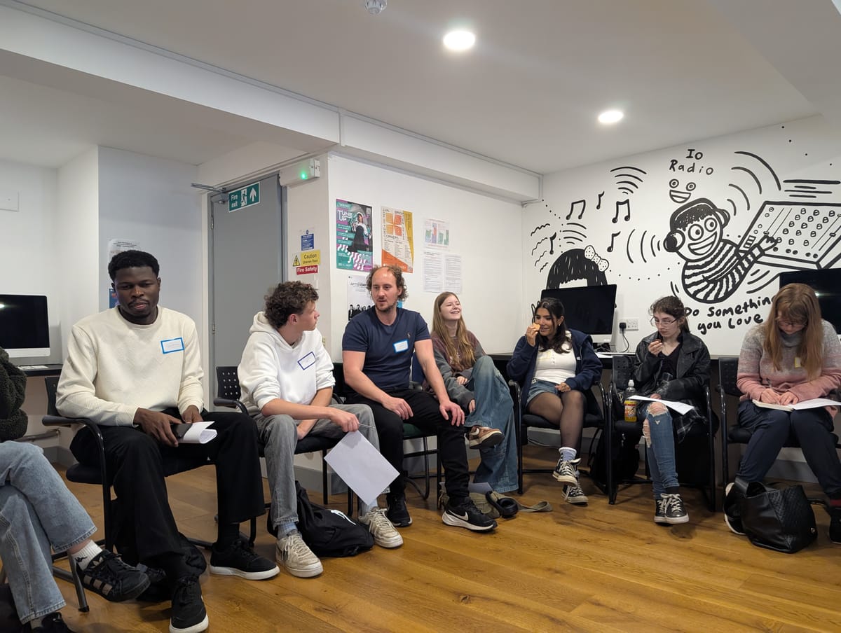 Ipswich.co.uk's Economic Growth Editor Matt Stott with Youth Voice Matters participants