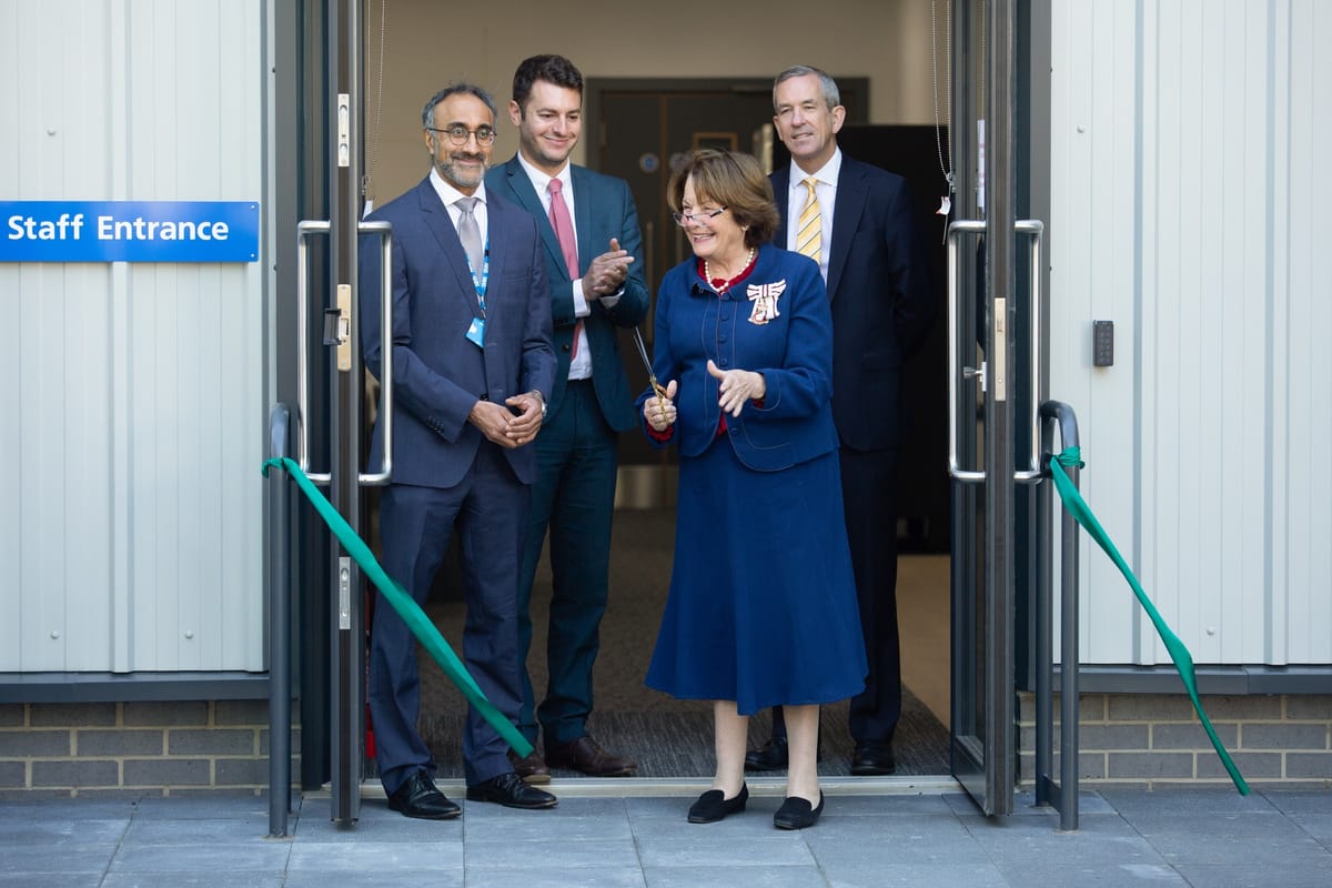 The Lord-Lieutenant of Suffolk, Clare, Countess of Euston, formally opened the facility by cutting the ribbon in front of invited guests, including Ipswich MP Jack Abbott