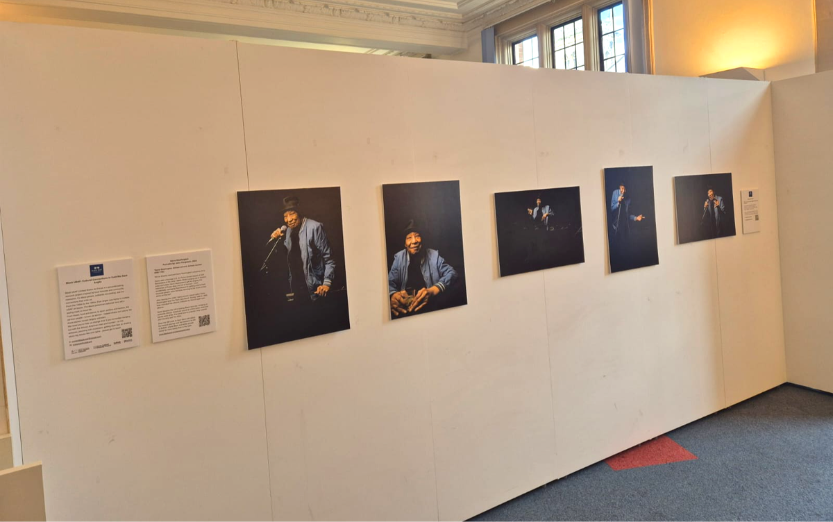 The Geno Washington "mini exhibition" can be viewed at Ipswich County Library