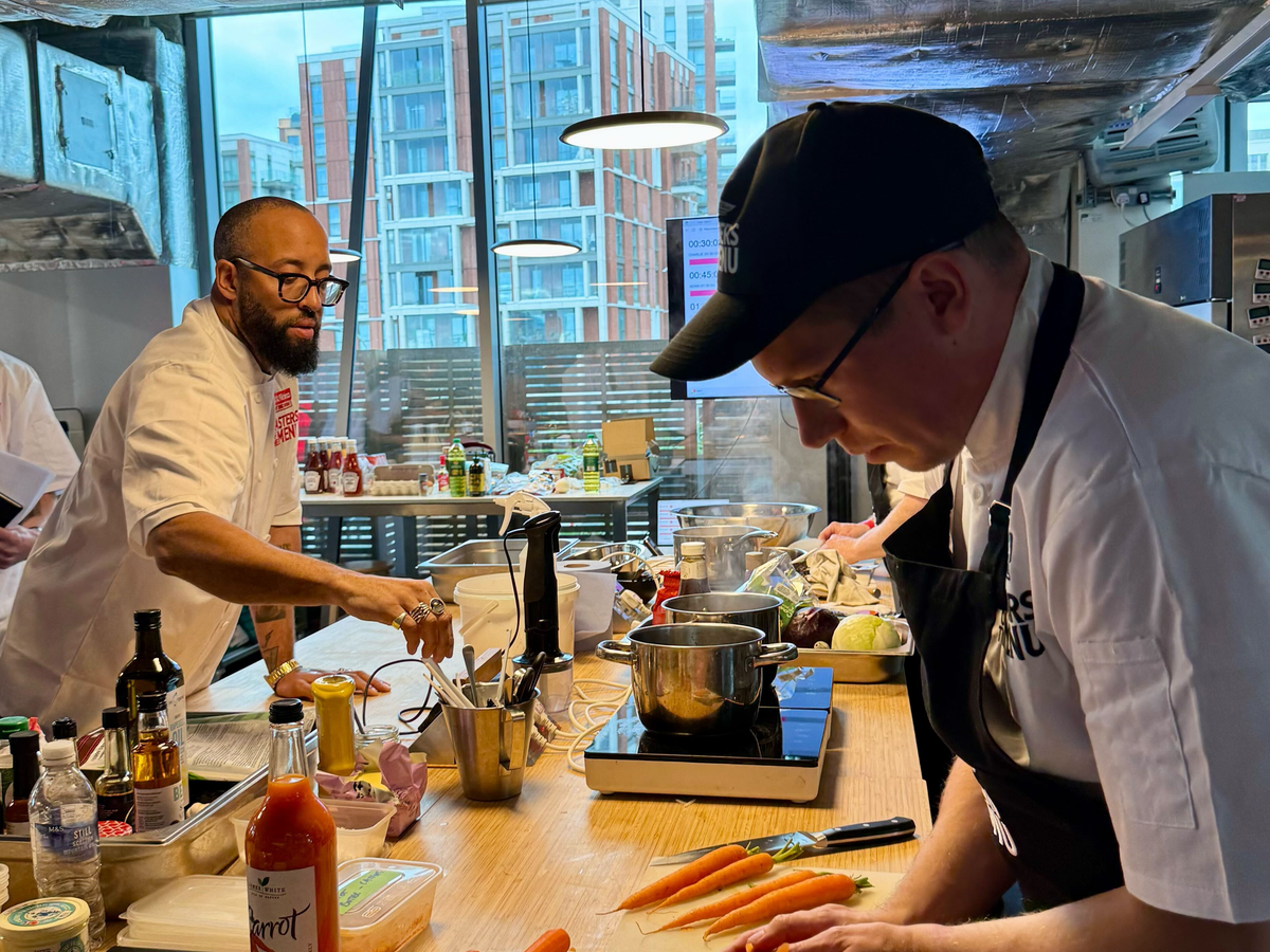 Stefan Sewell with James Cochran in the Masters of the Menu competition