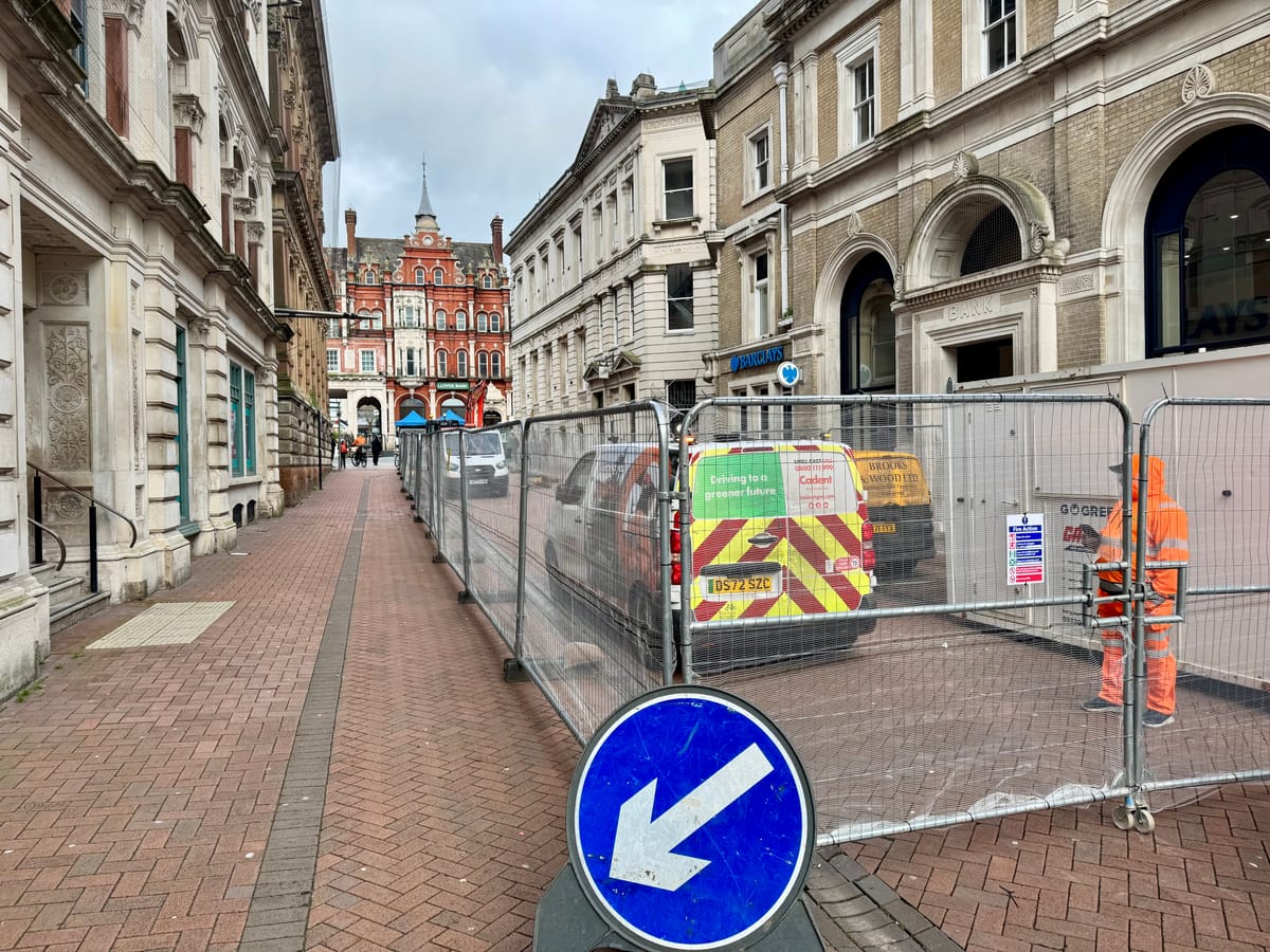 Works in Ipswich Town Centre for Greening project