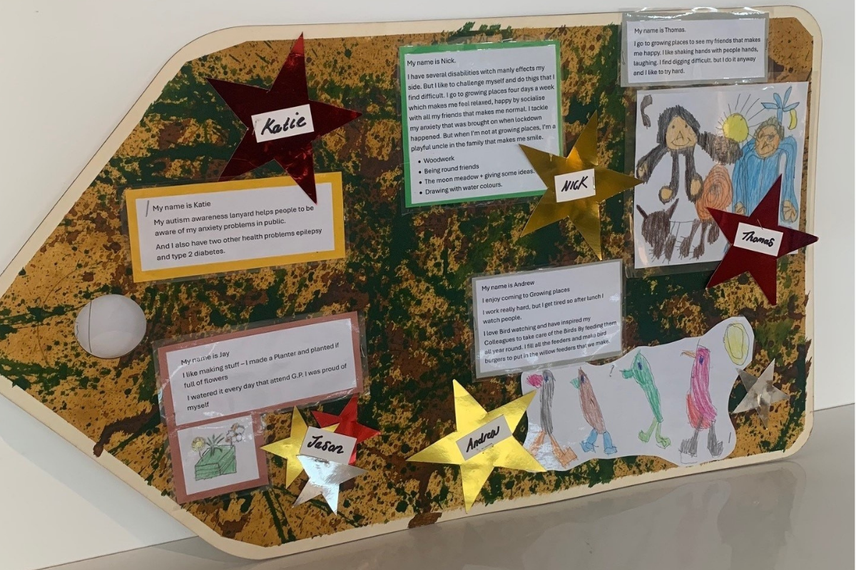 Label contributions from Growing Places and Suffolk Sight.