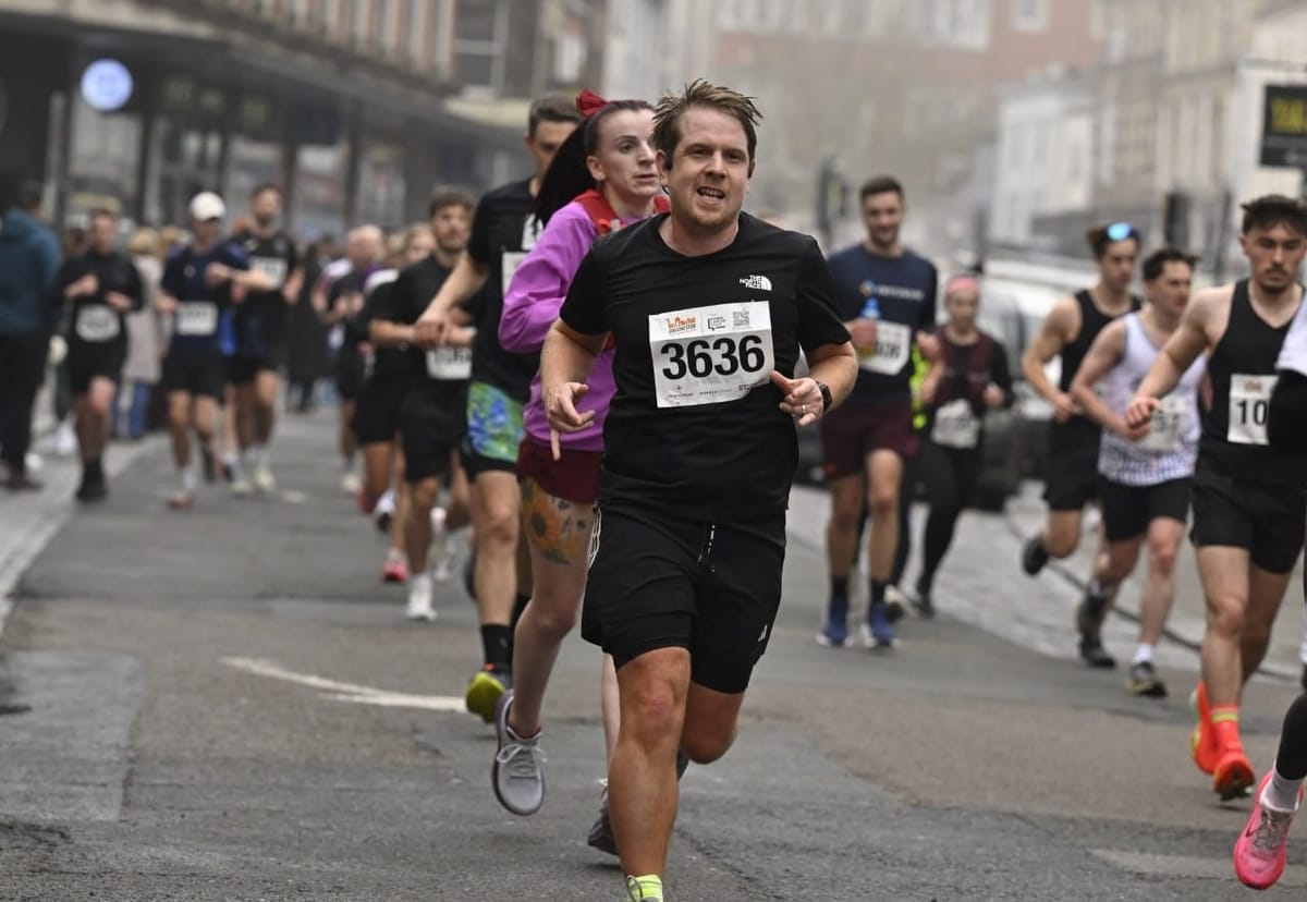 Sam Knibbs during marathon training. The Suffolk runner is taking on the London Marathon 2026 to raise funds for Colchester & Ipswich Hospitals Charity