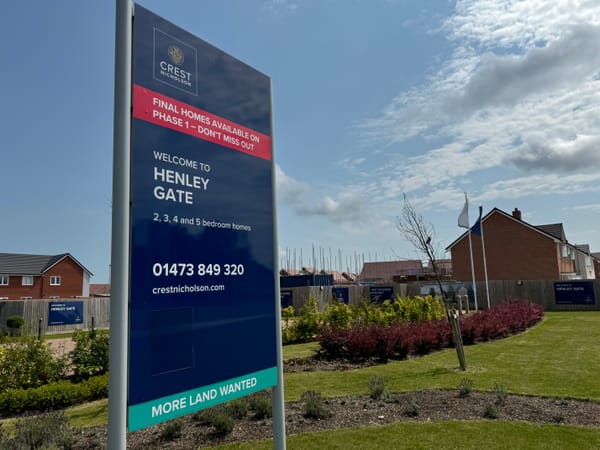 A photo of the Henley Gate housing development in Ipswich