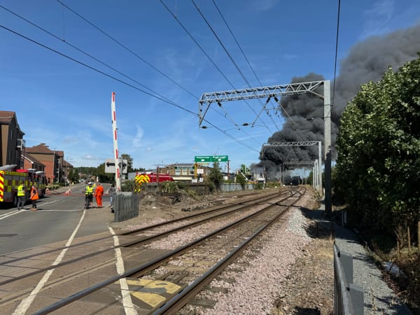 A huge fire at Sackers in Great Blakenham, Ipswich
