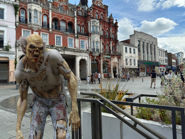 A zombie in Ipswich town centre