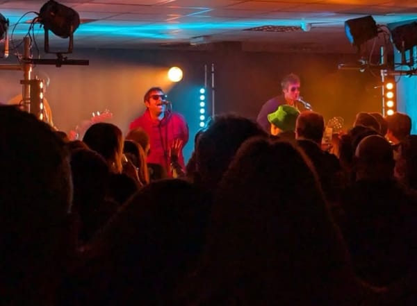 Definitely Oasis performing to sell-out crowd at The Baths