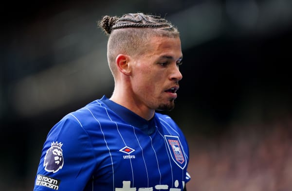 Kalvin Phillips playing for Ipswich Town