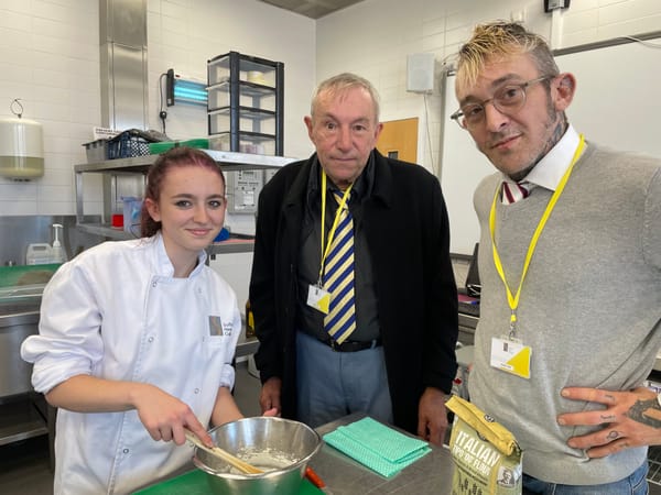 Liv, Richard and Sci Daniels at Suffolk New College